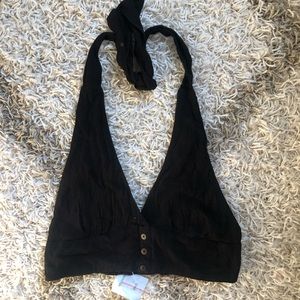 Urban Outfitters Black Halter Crop